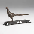 Bronze Art Deco Pheasant on Marble Base Bronze Art Deco Pheasant on Marble Base