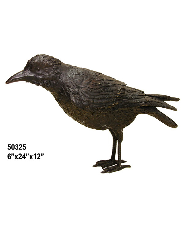 Bronze Standing Raven Sculpture Bronze Standing Raven Sculpture